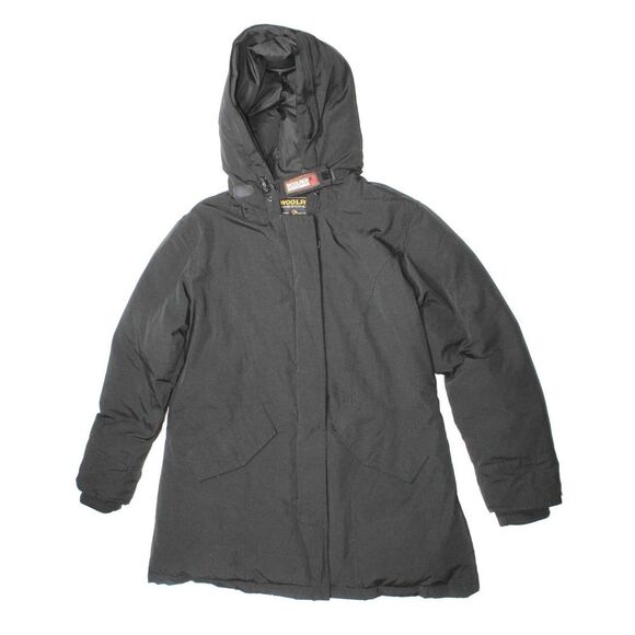 Woolrich Jackets & Blazers - Woolrich Blizzard Black Down Feather‎ Filled Hooded Parka Womens Size XS